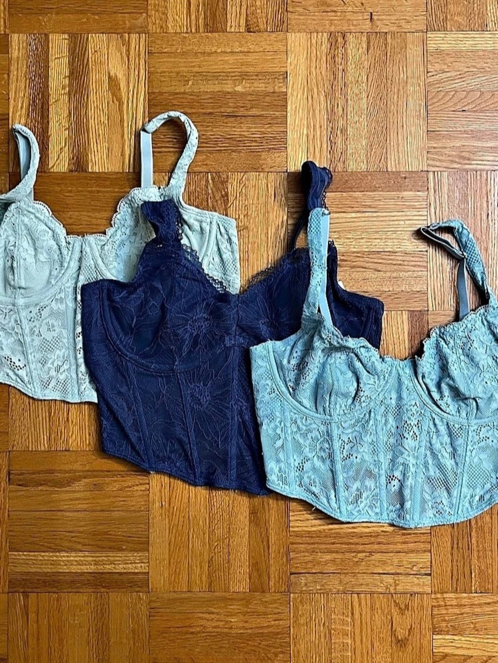 Gilly Hicks Lace Bustier Lace Bra Tops (all 3)
